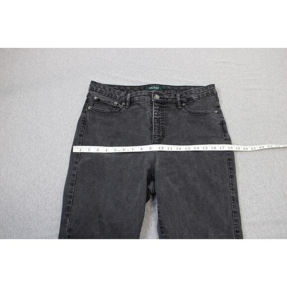 Lauren Ralph Lauren Womens Gray Premium Skinny Curvy Crop Denim Jeans Size 14 - Picture 7 of 11